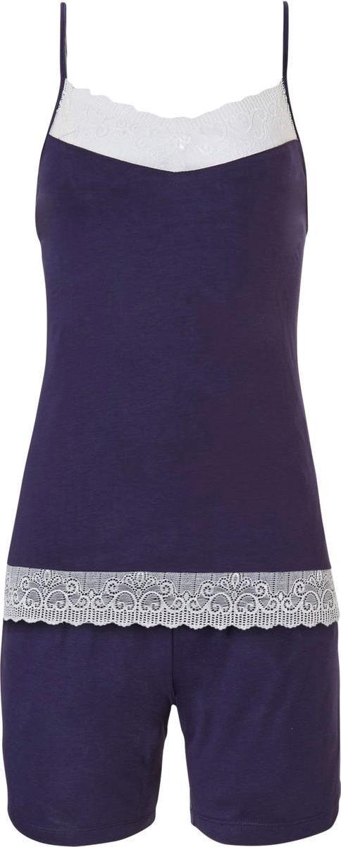 Blauwe shortama spaghettibandjes Pastunette
