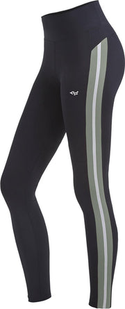 Röhnisch Shape Stripe Sportlegging Dames - Combat Green - Maat XS