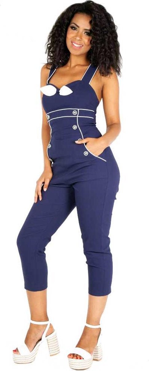 Voodoo Vixen Jumpsuit -2XL- Kylie Blauw