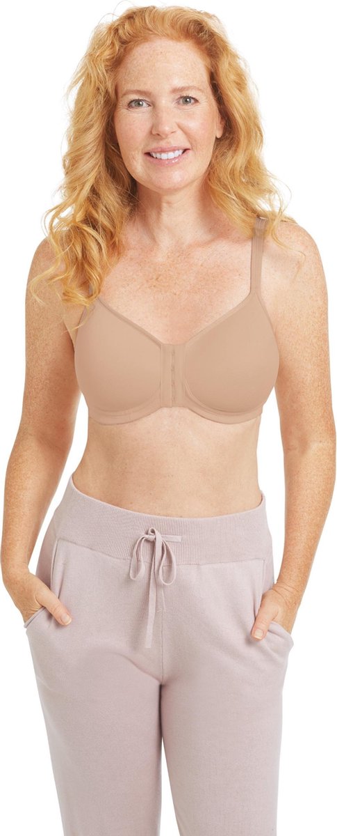 Amoena Voorgevormde Prothese Bh met Voorsluiting Mara SB FC Light Nude 80C
