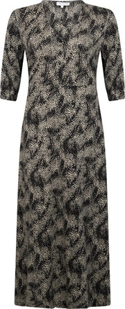 Tramontana | Midi Jurk met Print | Print Blacks | Maat XL | Jurken voor Vrouwen | Jurken Dames