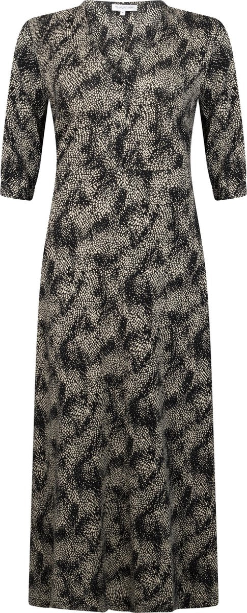 Tramontana | Midi Jurk met Print | Print Blacks | Maat XL | Jurken voor Vrouwen | Jurken Dames