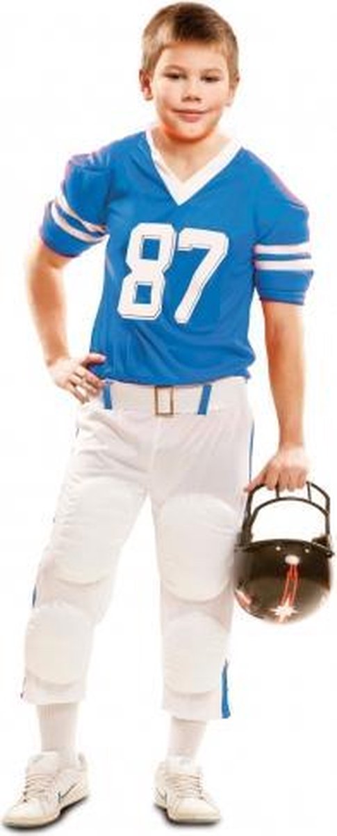 Blauw American Football kostuum voor jongens - Verkleedkleding