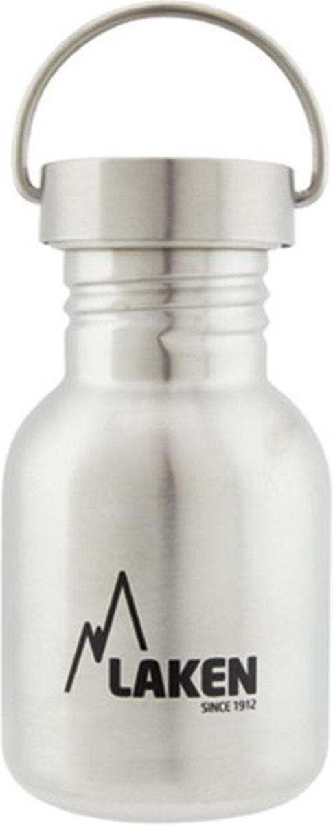 RVS fles 350ml Basic Steel Bottle - rvs dop