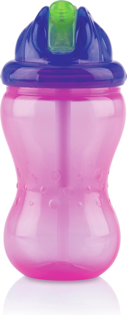 1P- 355ml Flip-it - drinkbeker met antilek rietje