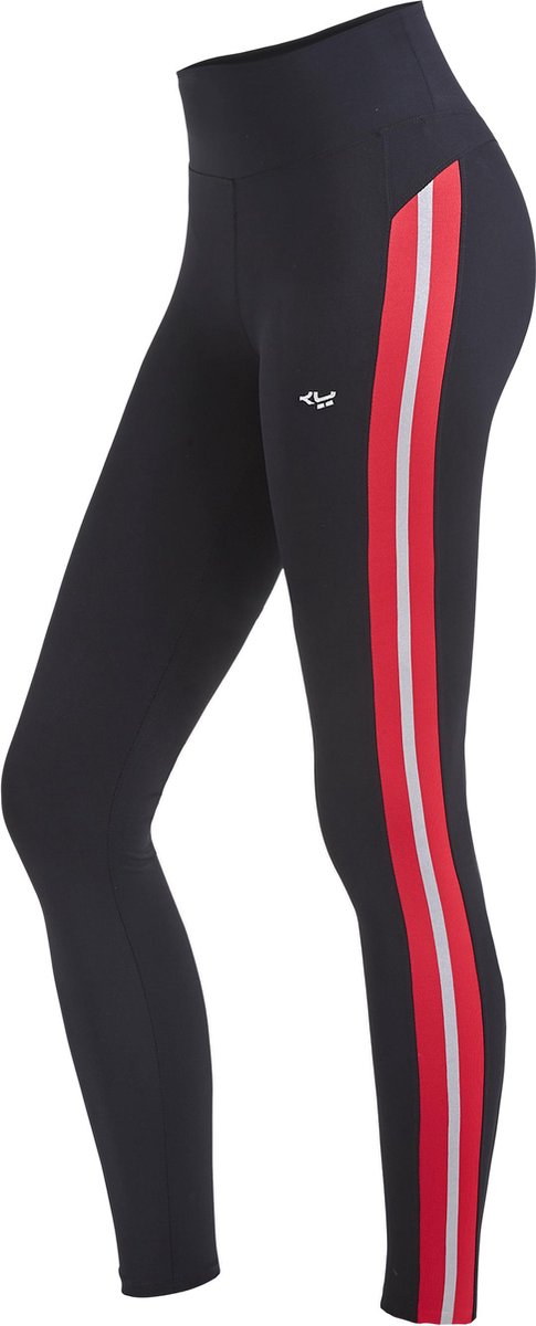 Röhnisch Shape Stripe Sportlegging Dames - Red - Maat XS