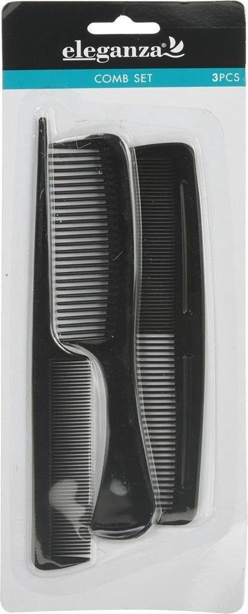 Eleganza Kammen Set 3 Stuks Zwart Doos 24 Stuks