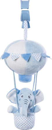 Saro Hangfiguur Heteluchtballon Met Rammelaar Olifant Blauw