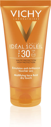 Vichy Idéal Soleil Dry Touch Zonnebrand Crème SPF30 - 50 ml - Matteert