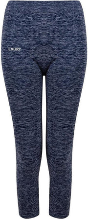 LXURY Dames Fade Cropped Sportlegging  Maat S/M - Blauw - Driekwart Legging - 3/4 Broek - Relax - Dames Leggings - Yoga & Fitness - Hoge Taille - Legging