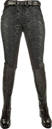 HKM Rijbroek -Copper Kiss print- alos zitvlak snake print 38