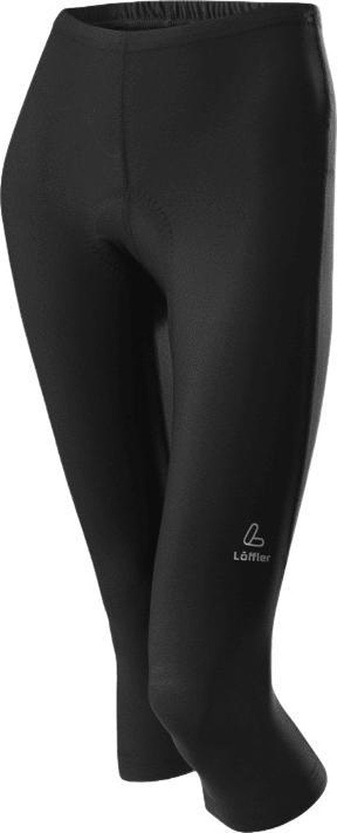 Löffler Fietsbroek 3/4 Dames Polyamide/elastaan Zwart Mt 56