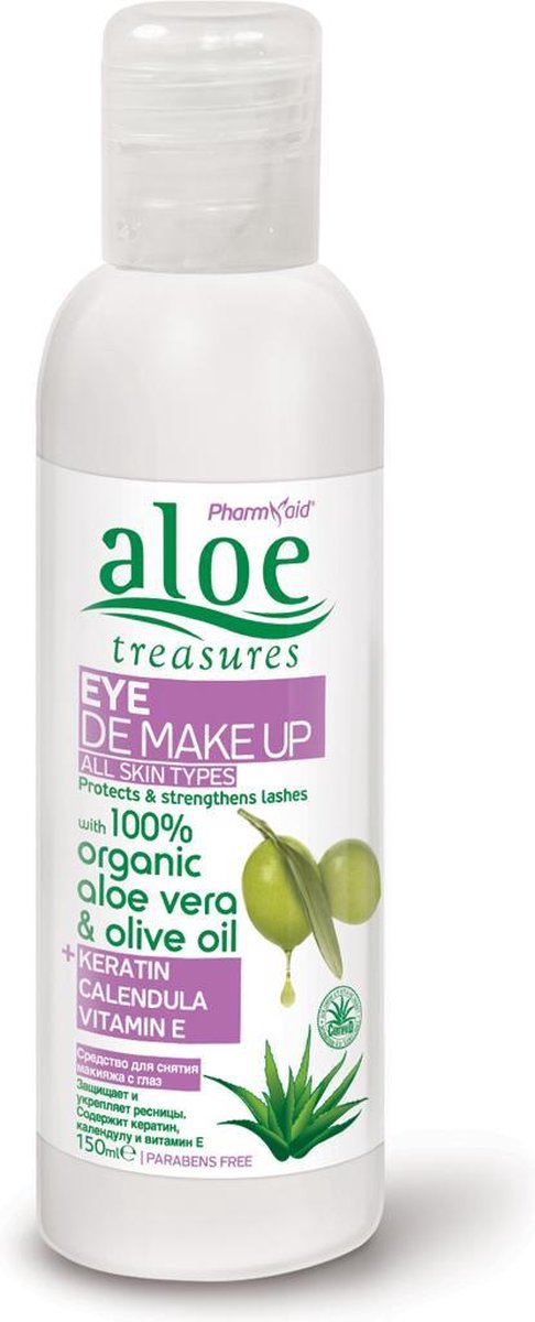 Pharmaid Aloe Treasures Beauty Eye Make Up remover Aloë Vera  Calendula 150ml | Natuurlijk Goed