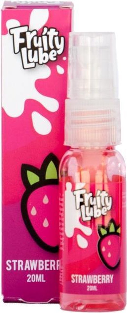 Fruity Lube Strawberry/Aardbei – Glijmiddel met Aardbei Smaak - 20ml – Spuitdop Dispenser