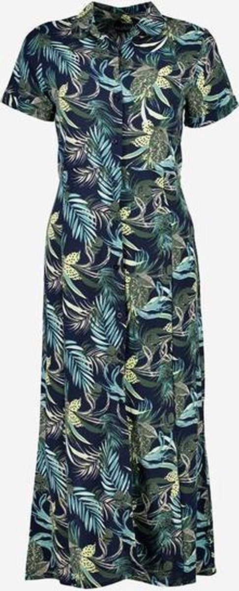 TwoDay dames maxi jurk met bloemenprint - Blauw - Maat M