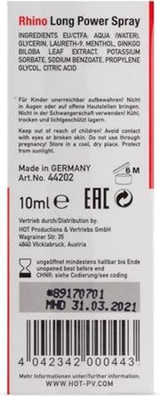 Rhino vertragende spray 10 ml