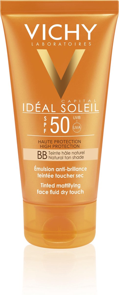 Vichy Idéal Soleil BB Dry Touch Zonnebrand Crème SPF50 - 50 ml - Matteert