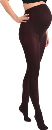 Mamsy Comfortabele Opaque Zwangerschapspanty 60den (Wijn | XL)