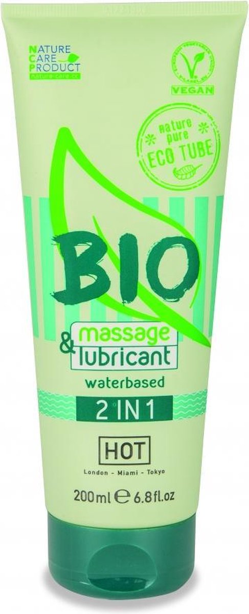 HOT BIO massage & lubricant waterbased 2 in 1 - 200 ml