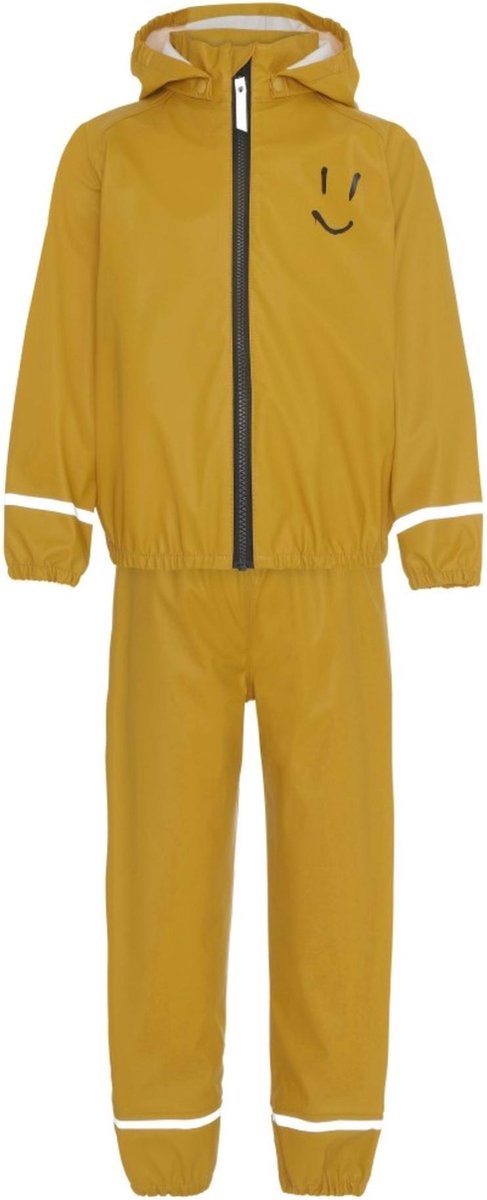 MOLO - Regenpak voor kinderen - Zet Smiley - Geel - maat 92-98cm