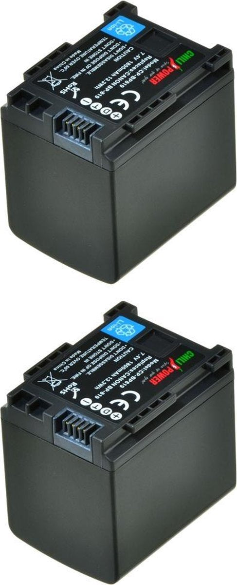 ChiliPower Canon BP-819 camera batterij - 2 stuks verpakking