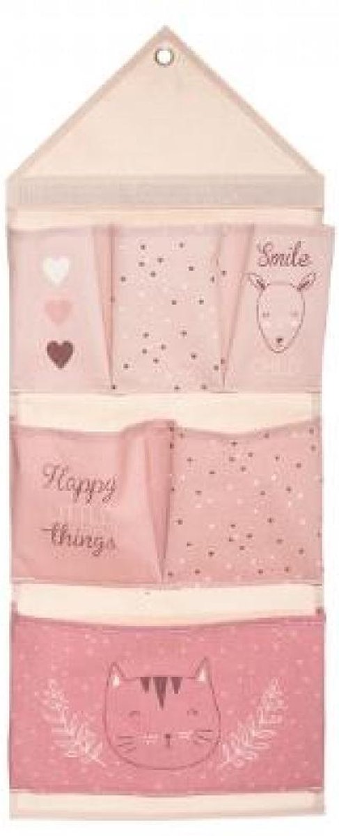 hangende opberger Little Things 6 vakken roze organizer