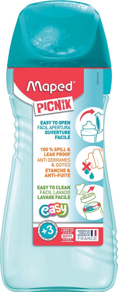 DRINKFLES 430 ml - MAPED Picnik ORIGINS - turquoise