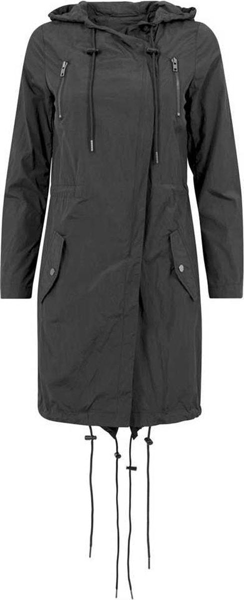 Urban Classics Parka jas -XS- Asymetric Zwart