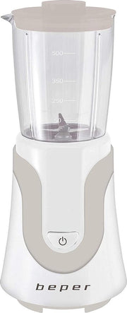 Beper BP.604- blender- 500ml- 300W- pulse knop- RVS messen- met antislip
