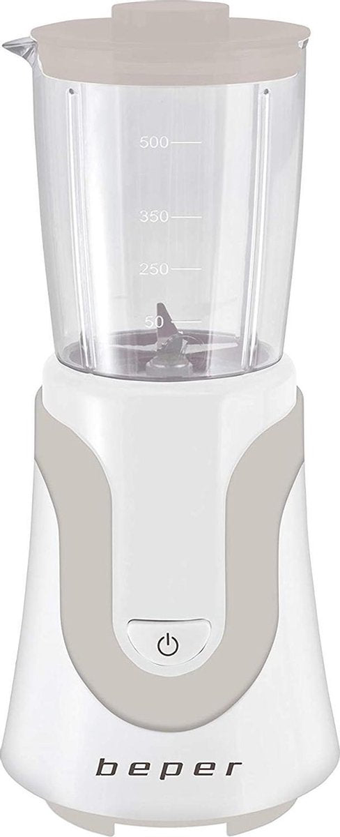Beper BP.604- blender- 500ml- 300W- pulse knop- RVS messen- met antislip