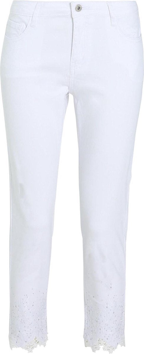 Cassis - Broek met borduurwerk - Wit