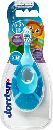 1x Jordan Tandenborstel Step By Step 0-2 jaar Blauw/Groen