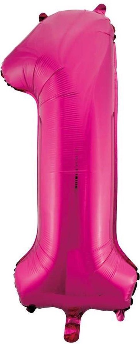 UNIQUE - Fuchsia aluminium cijfer ballon - Decoratie > Ballonnen