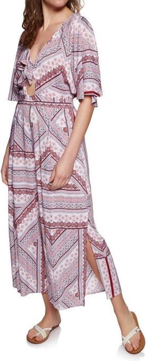 Seafolly Water Garden Boho Stripe Jumpsuit Plum - Seafolly Jumpsuit Met print Dames - Maat S