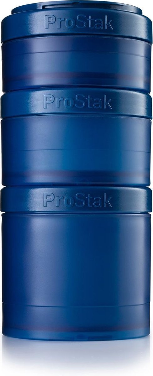 BlenderBottle™ EXPANSION PAK Navyblauw - 3 Opbergbakjes voor Pro Stak - Full Colour - 100ml/150ml/250ml