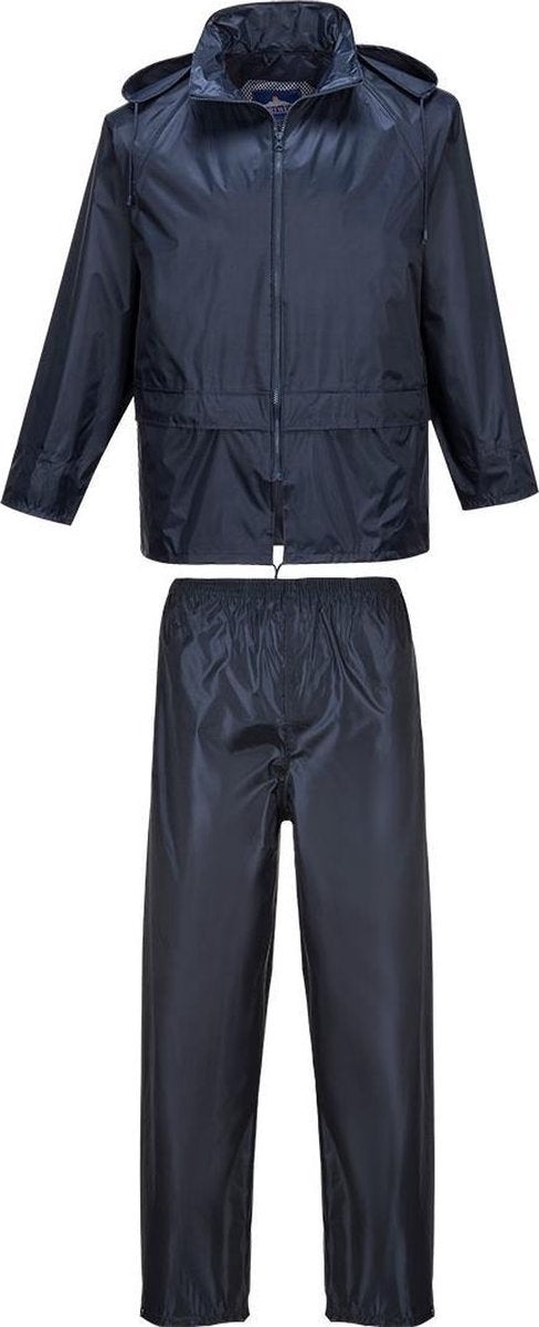 Regenpak 2 delig Donker Blauw Maat XL
