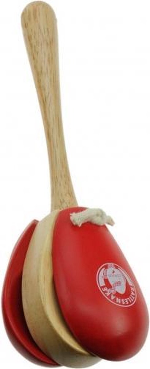 Rattlesnake Castagnette Hout Rood 19 Cm
