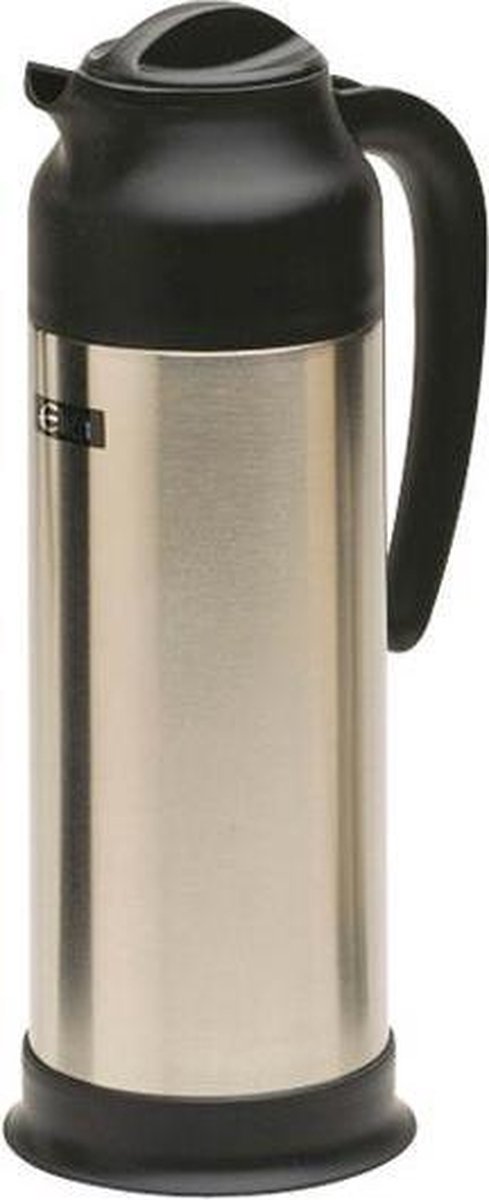 Thermoskan Zwart Grip En Deksel M/Steel l 1L