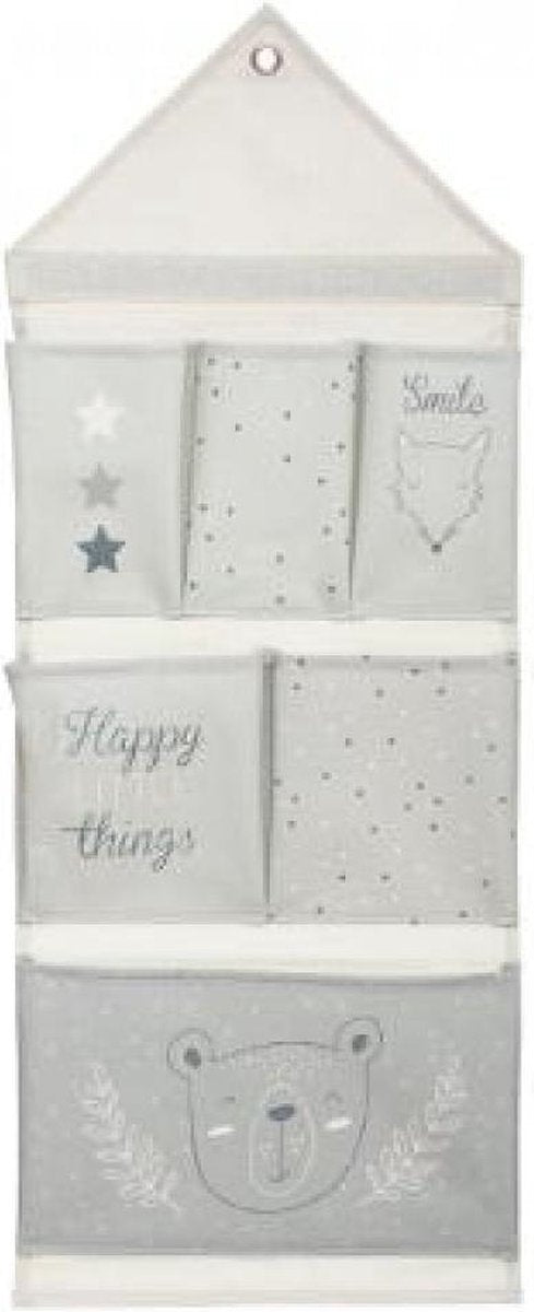 hangende opberger Little Things 6 vakken grijs organizer