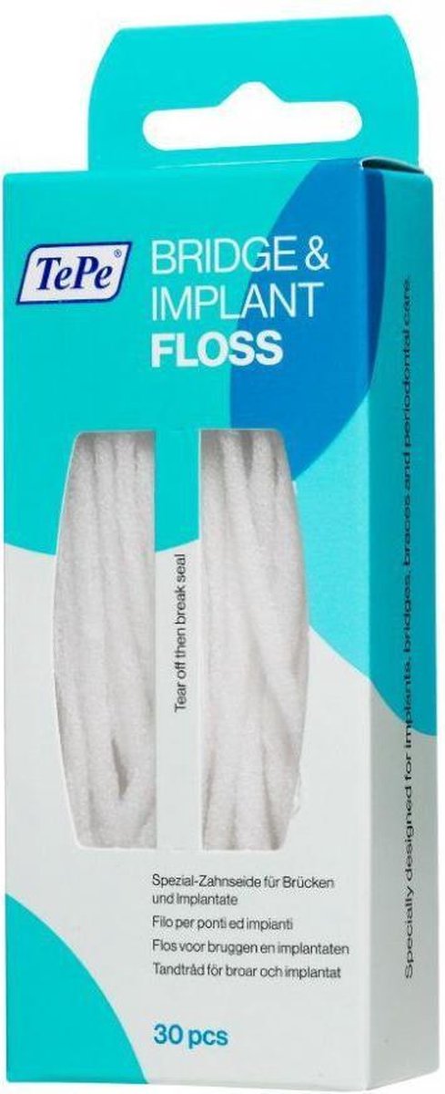 10x TePe Bridge & Implant Floss 30 stuks