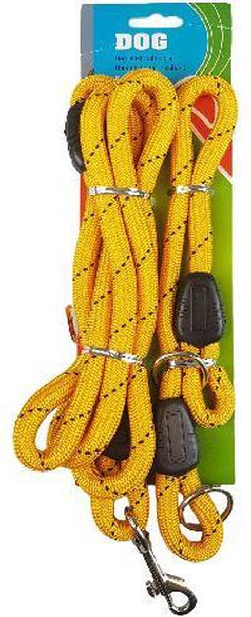 Hondenriem & halsband - Geel - Nylon - 150 / 45 cm