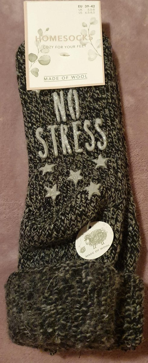 Huissokken - Maat 39 - 42 - Just Chill- No Stress - 45 % wol