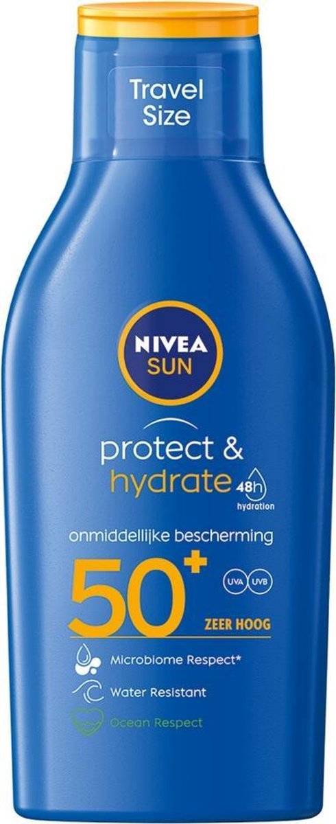 NIVEA SUN Protect & Hydrate Zonnemelk Travelsize SPF50+  - 100ML