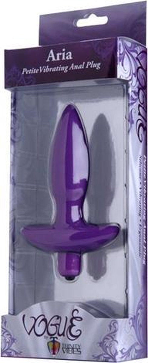 Aria  Siliconen Vibrating Buttplug - Small - Paars - Sextoys - Anaal Toys - Dildo - Buttpluggen