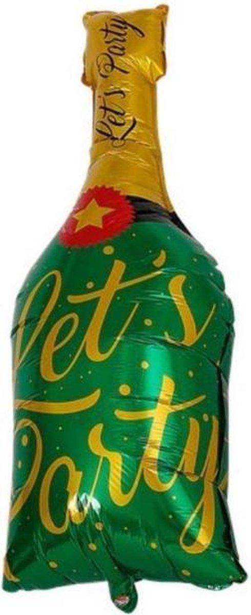 folie ballon champagne fles Circa 1 meter groot inclusief sleutelhanger beer