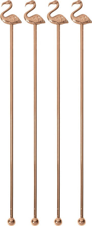 Paderno Cocktail Lepels BAR Flamingo Koper 21.5 cm - 4 Stuks