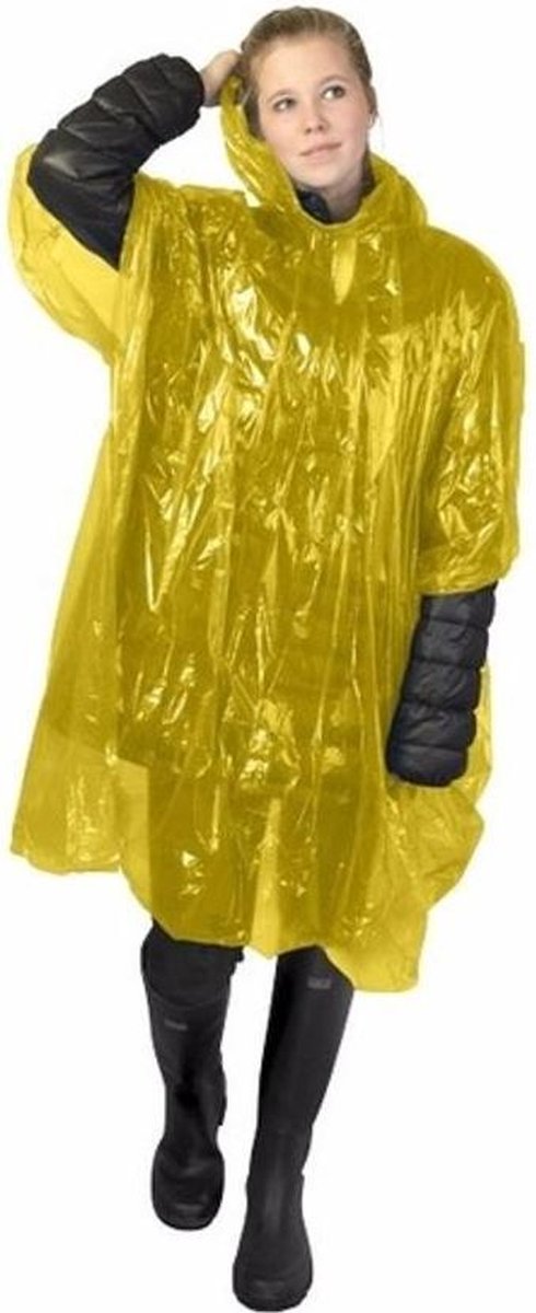 poncho- wegwerp poncho- 3 stuks- geel