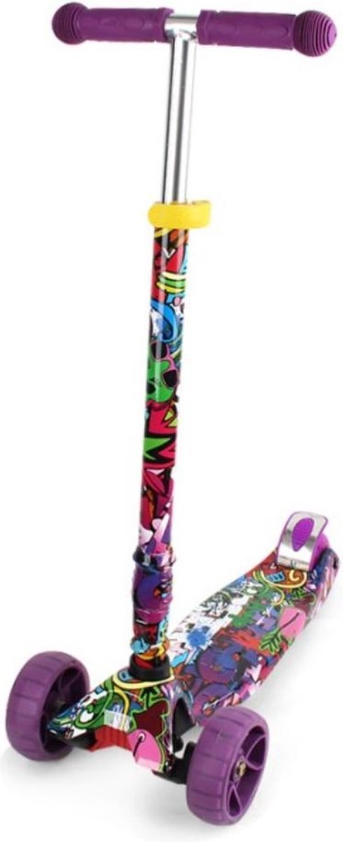 Chipolino Loopstep Croxer Evo - Step - Inklapbaar - Antislip - Met LED verlichting - Graffiti - Paars
