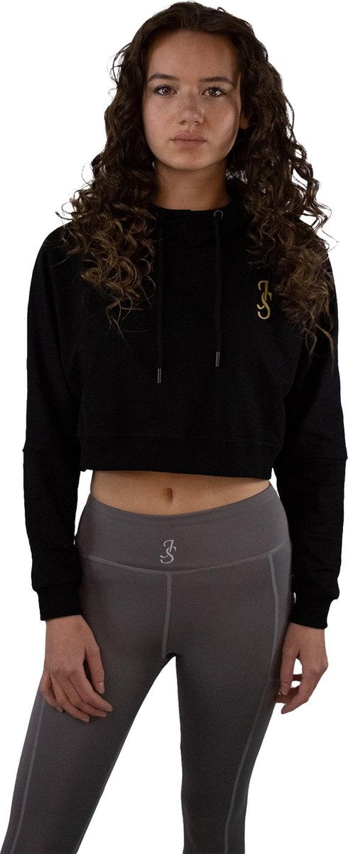 Hoodie dames - Cropped hoodie – Trui – Crop top – Sweatershirt – Tops – Dames cropped hoodie – Korte trui – Korte hoodie – Dames sportkleding - JS