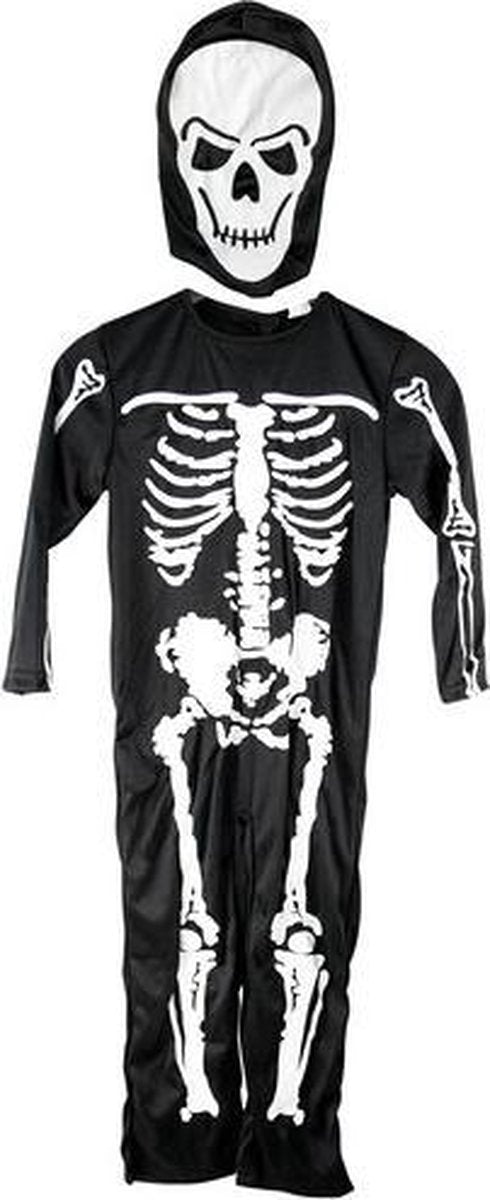 Imaginarium GLOW Skelet Kostuum - Verkleedkleding Skelet voor Kinderen - Lichtgevende Halloween Kleding - Maat 98-110
